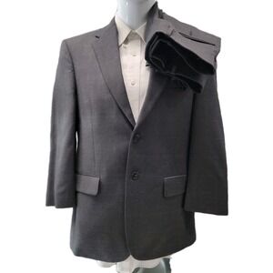 Jos A Bank Suit Mens 38S Short Gray Wool Tailored Fit Double Vent Pants 30x26